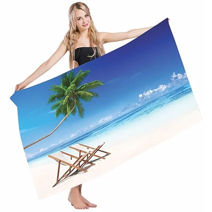 Amazon Com Mugod Beach Towel Bath Towels Coastal Havana Paradise