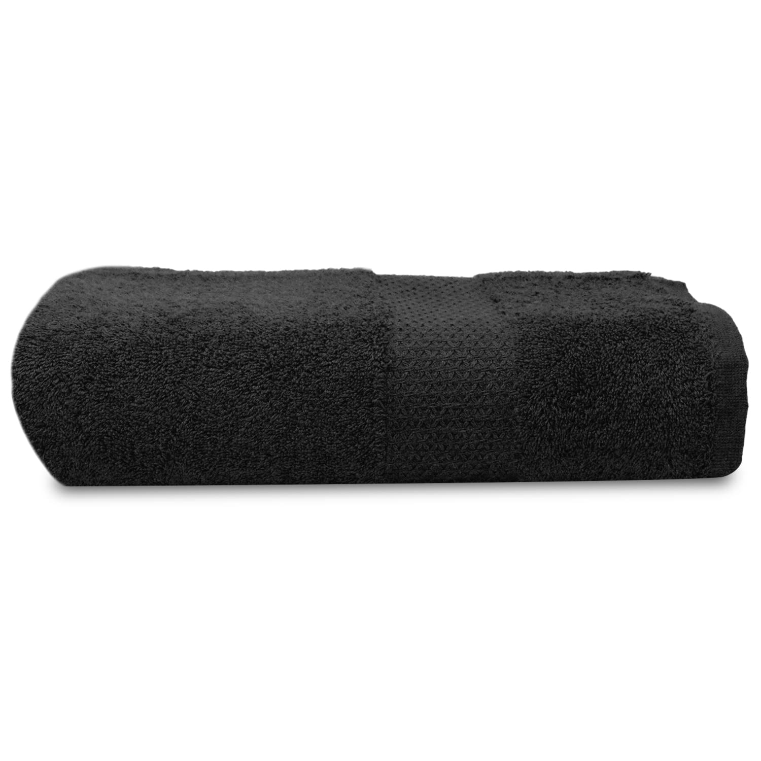 Towelogy® Premium Large Hand Towels Set 100% Combed Ring Spun Cotton Quick Dry & Super Absorbent Hotel Quality Multipurpose for Bathroom Spa Gym & Travel Size 50x85cm (Black Noir, Pack Of 1)