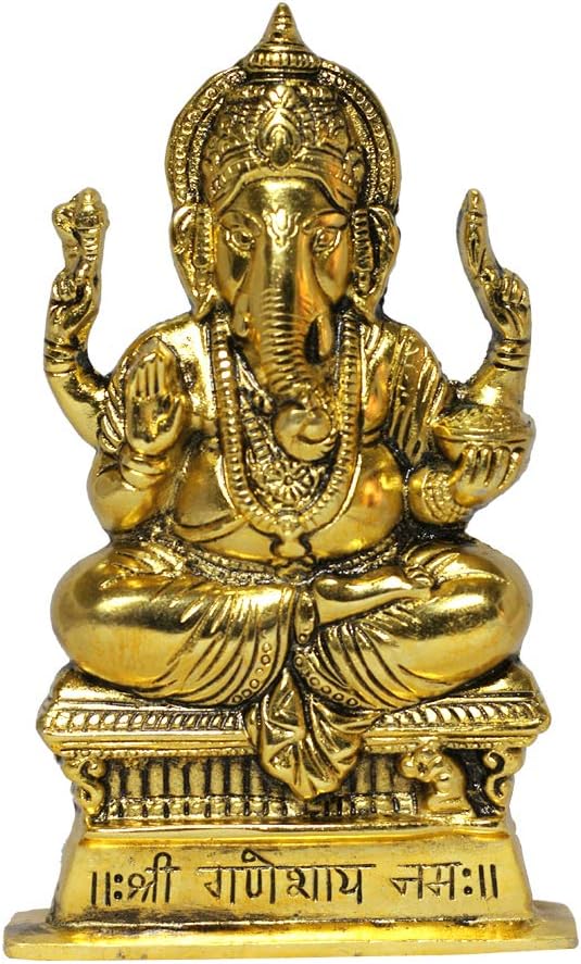Buy Metal Ganesh Bhagwan Idol Sitting Posture Wall Hanging