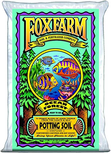 Fox Farm FX14000-2PK Foxfarm FX14000 1.5 Ocean Forest Garden Potting Soil Bags 6.3-6.8 pH | Total 3 Cubic Ft, Brown