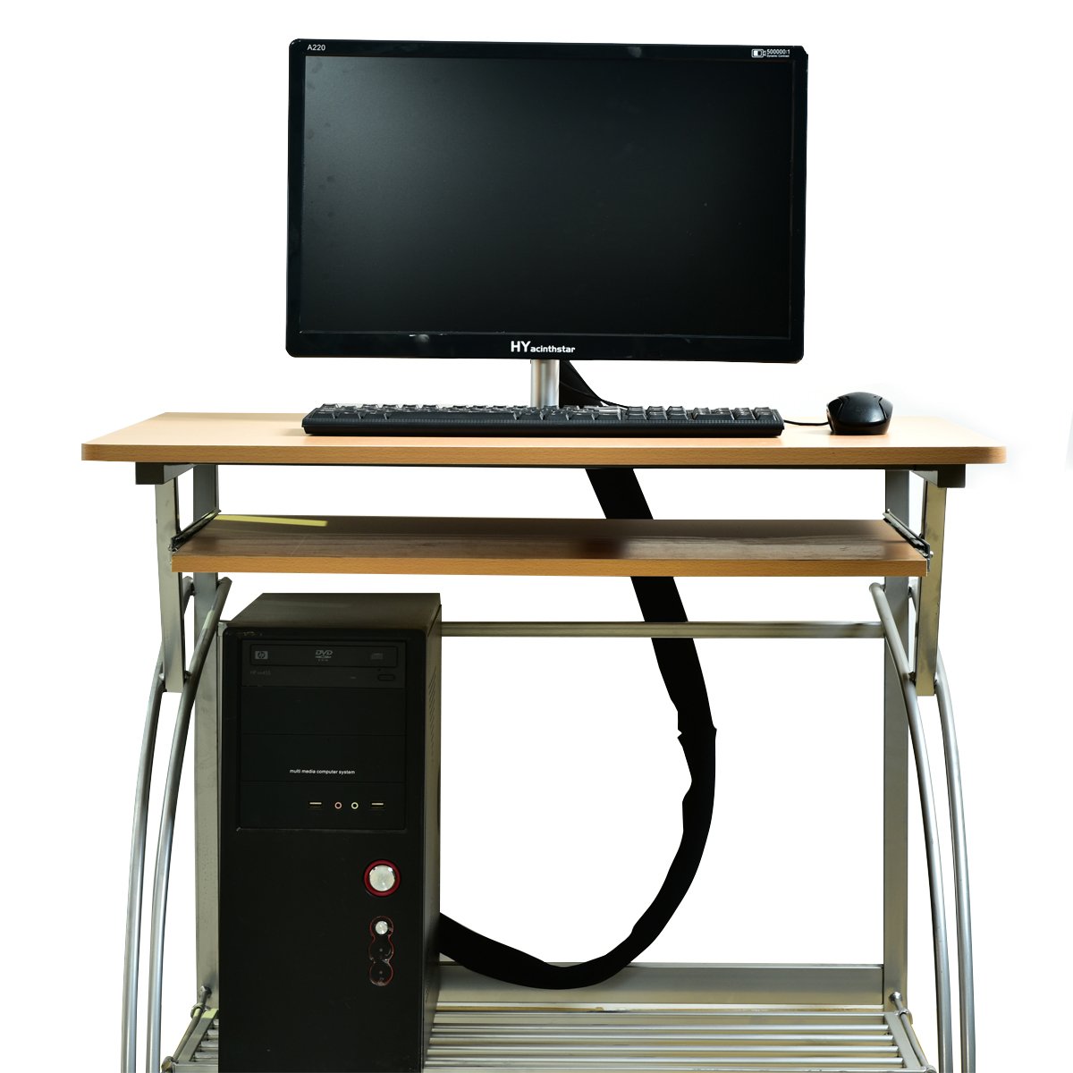 Cable Management Sleeve, Flexible Cable Organizers with Zipper for TV /Computer, 19.5 Inch Black Cord Covers ，4 Packs