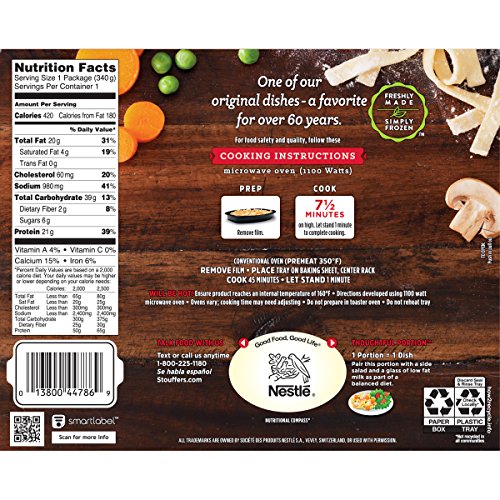 Stouffer's, Escalloped Chicken and Noodles, 12 oz (Frozen) - Thumbnail 3