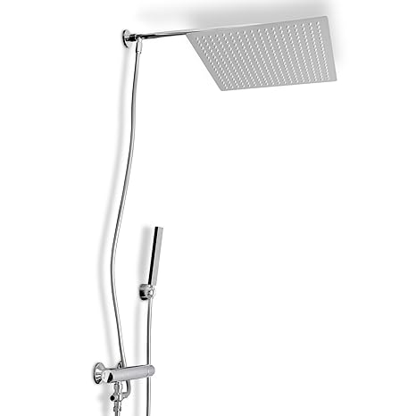 Steinkirch und Grohe Duschkombination Komplettset 300 x 300 Rainshower Duschkopf mit Thermostat Handbrause Wandhalterung Edel