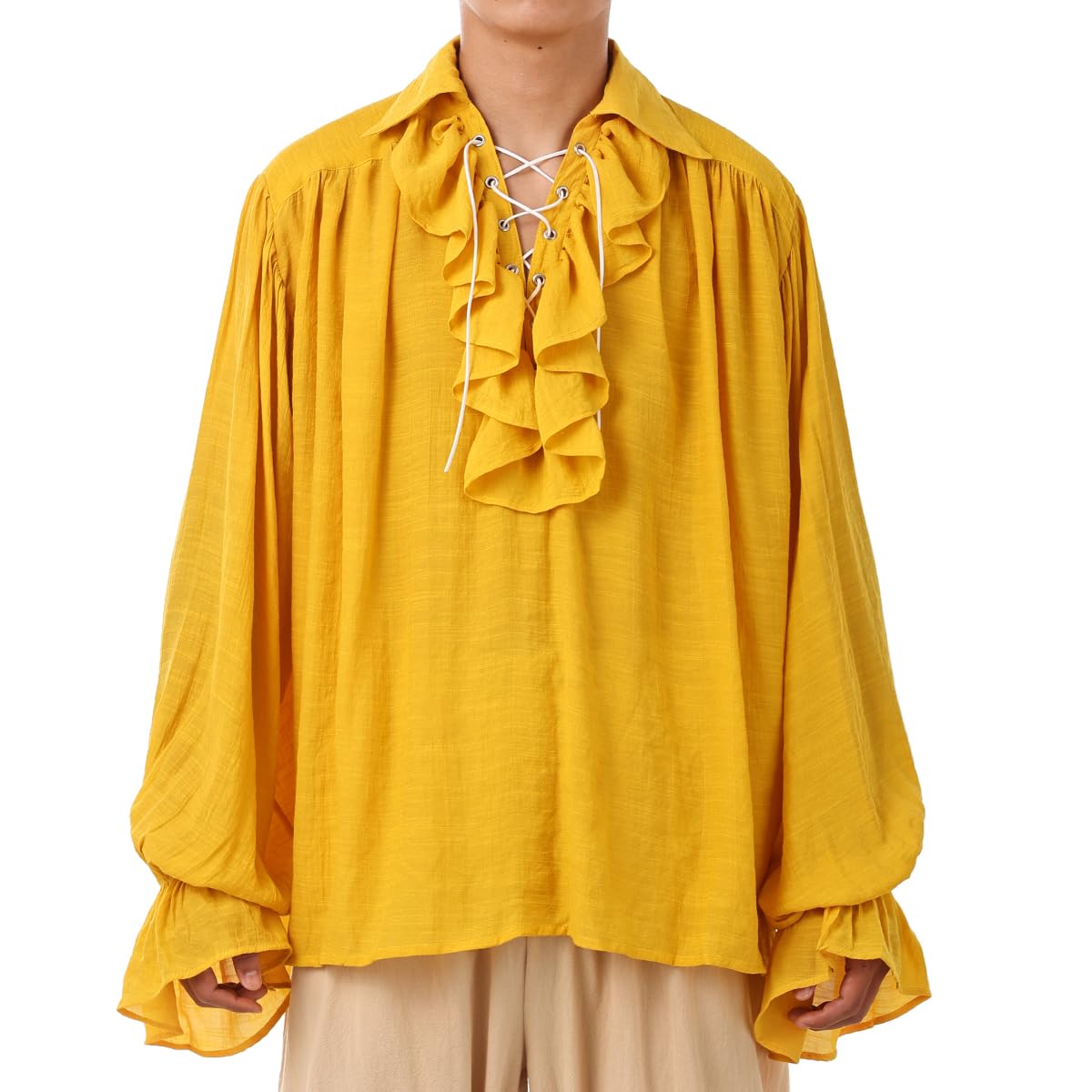 GRACEART Men Medieval Pirate Shirt Women Vampire Renaissance Shirts Nordic Captain Victorian Tops