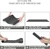 YSAGi Non-Slip Desk Pad 60x35 cm Waterproof PVC Leather Desk Protector view 6