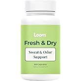 Loom Body Odor &amp; Sweat Support Supplement, 60 Vegan Capsules | Sage Extract &amp; Chlorophyll, Natural Internal Deodorant, Perspiration Aid