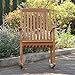 Cambridge Casual Arie Teak Wooden Porch Rocking Chair, Light Brown
