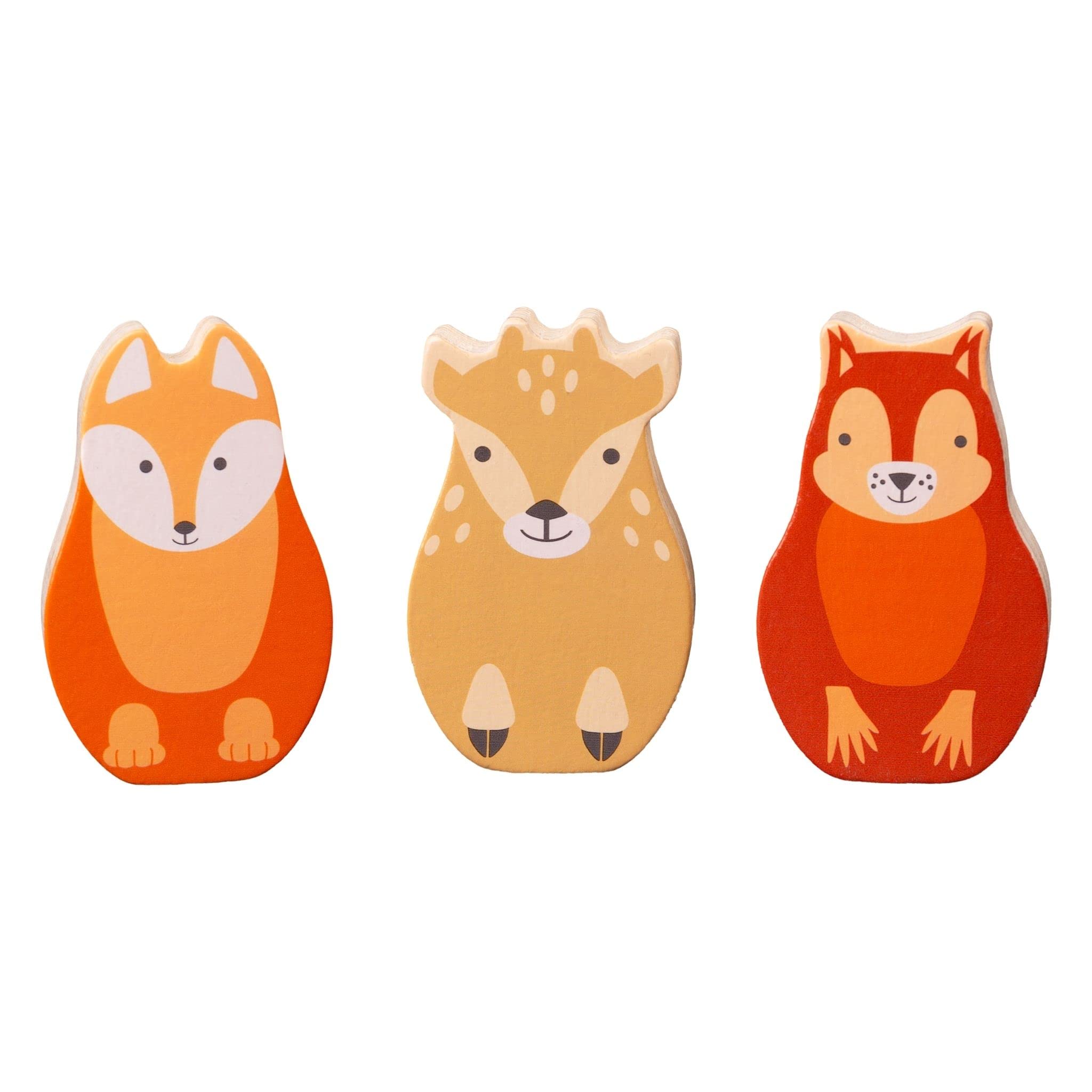 Rosa & Bo Woodlies Collectibles Set of 3 Wooden Character Toys for Toddlers 12+ Montessori Fantasy Little World Play (Flyte, Roxy & Harry)