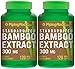 Piping Rock Standardized Bamboo Extract 300 mg 2 Bottles x 120 Quick Release Capsules Herbal Supplement