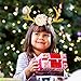 Tinksky Funny Deer Antler Headband with Flowers Blossom Novelty Party Hair Band Head Band Christmas Fancy Dress Costumes Accessory Christmas Birthday Gift for kids girls (Khaki)