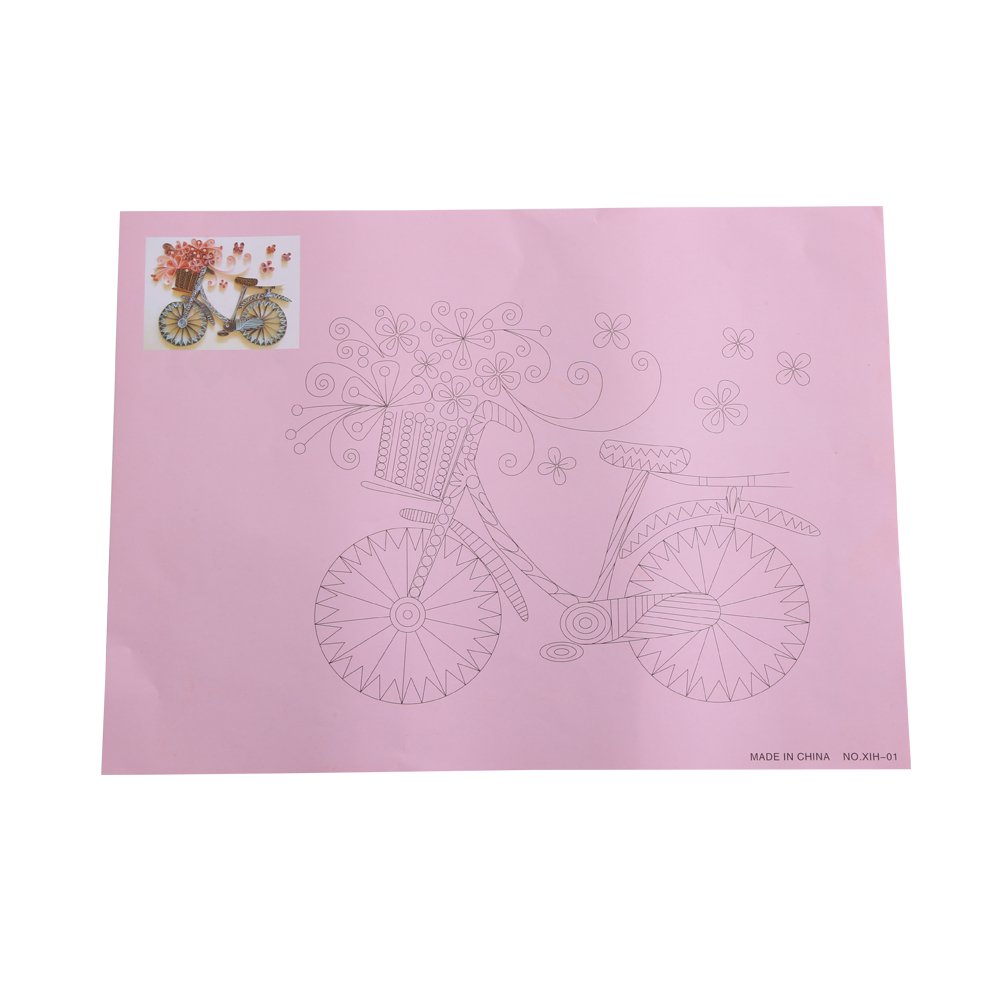 Quilling Kit Oumefar DIY Craft Papers 16 Patterns Template paper Quilling Locating Paper Tool Craft Beginner