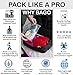 Bago Packing Cubes for Suitcases - 7Pcs Luggage & Suitcase Organiser Bags Set - Compression Packing Cubes for Travel Accessories Essentials - 4 Cubes plus 3 Sealed ZipBags (Red), Red, 4pcs Set