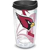 Tervis NFL Arizona Cardinals - Genuine Made in USA Double Walled Insulated Tumbler Travel Cup Keeps Drinks Cold & Hot, 16oz, Classic
