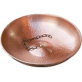 Monarch Rain Chains Rain Chain Basin &ndash; 11 Inch Hand Hammered Anchor Bowl for Gutters, Pure Copper Decorative Anchoring Basin for Outside, Garden, Lawn &amp; Patio Water Feature, Downspout Catcher Basins