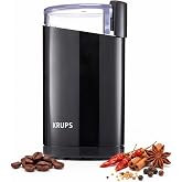 KRUPS Precision Electric Coffee Grinders, 3 oz Capacity, 200W Motor, Stainless Steel Blades for Uniform Grinding of Beans, Herb and Nuts, Coffee and Spice Grinder Electric, (Black)