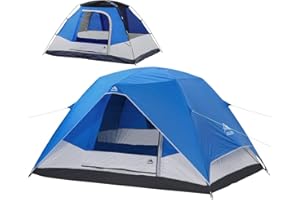 Camping Tent with Rainfly, 2/4/6/8 Person Tent,Waterproof Windproof Family Tent with Mesh Windows, Easy Set Up for Hiking and