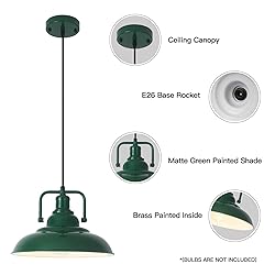 SESIMENT Farmhouse Pendant Light, 12.5inch, 3