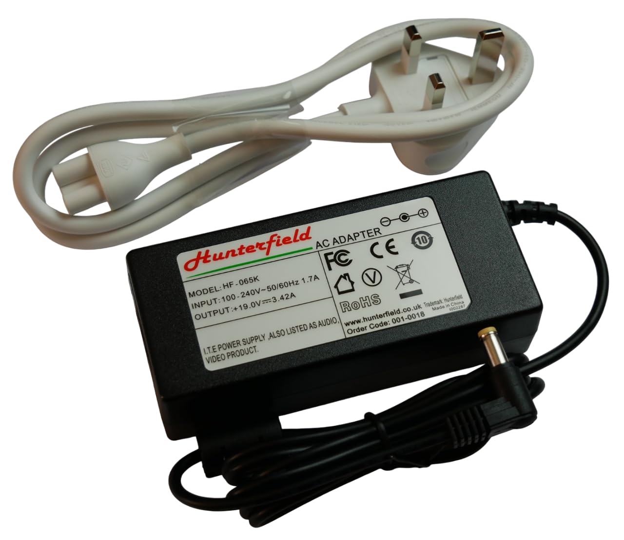 Genuine Hunterfield charger for Acer Aspire 5332 5410 5338 5520 5532 5536 5542 5732Z 5738 5738Z 5738PZG 5741 and other Aspire laptops.