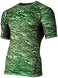 Under Armour Men's HeatGear Armour Printed Short Sleeve Compression Shirt, Laser Green/Combat Green, X-Large