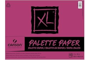 Canson Foundation Disposable Palette Pad, Coated Paper, Fold Over, 12 x 16 Inch, 40 Sheets