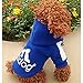 Moolecole Pet Dog Cat Sweater Puppy T Shirt Warm Hooded Coat Clothes Apparel with Colorful Pet Bell (XXL, Sapphire Blue)