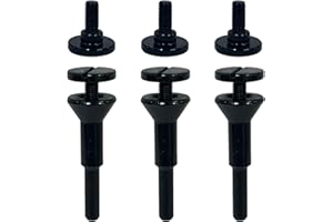 BANMO ABRASIVE Mounting Mandrel for Cut-Off Wheels W/3/8 Arbor Hole, 1/4" Stem, Mounting Mandrel 3/8" & 1/4" Arbor Hole for Type 1, 1/4 Shank Stem Die Grinder/Drill Attachment 3 Pack