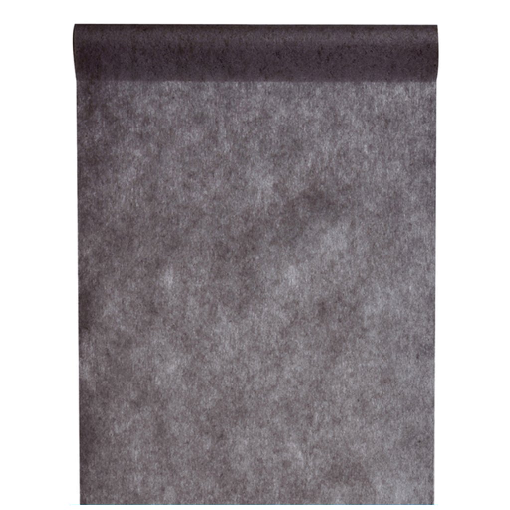 Non-woven fabric, 30 cm (25 m long) table runner – party, wedding decoration. Black