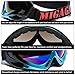 MIGAGA UV Protection Ski Goggles Adjustable Portable Motorcycle Bicycle Goggles Dustproof Scratch-Resistant CS Army Tactical Military Windproof Snowmobile Eyewear Outdoor Riding Glasses Black&Blue