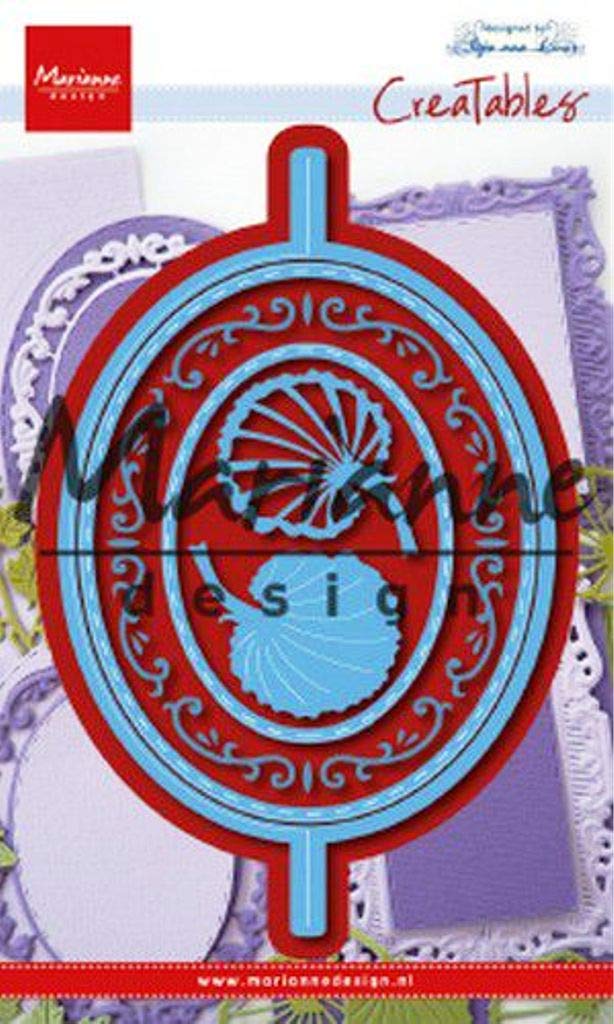 Marianne Design MDLR0607 Anjas Vertical Folding Die, Oval, 97 mm x 154mm