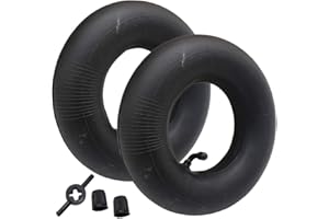 CNCMOTOK 2 Packs of 4.10/3.50-4" Inner Tube Tire with TR87 Bent Metal Valve Stem for Hand Trucks, Dollies, Wheelbarrows, Lawn Mowers, Trailers and More