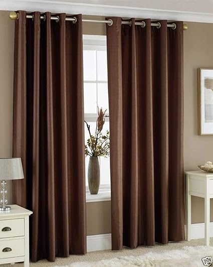 Homefab India Royal 2 Piece Polyester Curtain Set - 7ft, Coffee