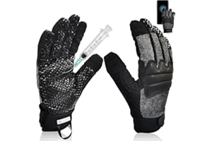 Intra-FIT Needle Puncture & Cut Resistant Gloves, 360° Anti-Cut, ANSI A9, Work Gloves for Men