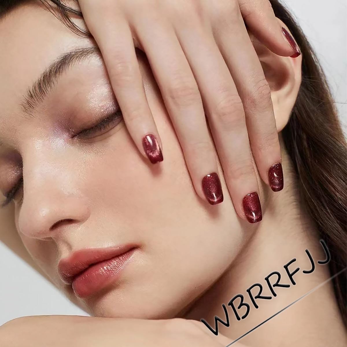 24pcs French Tip Press on Nails Short Square Fake Nails White Flower with Star Rhinestones Design Glitter False Nails Luxury Nail Charms Crafts White Stripes Glue on Nails for Women DIY Nails Kit - Image 7