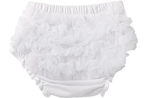 Uttpll Infant Baby Boys Girls Diaper Covers Bloomer Mesh Ruffled Tiered Bloomers Elastic Briefs Cute Cotton Baby Girl Shorts