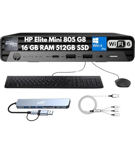 Amazon.com: HP Elite Mini 805 G8 Desktop Computer - AMD Ryzen 7