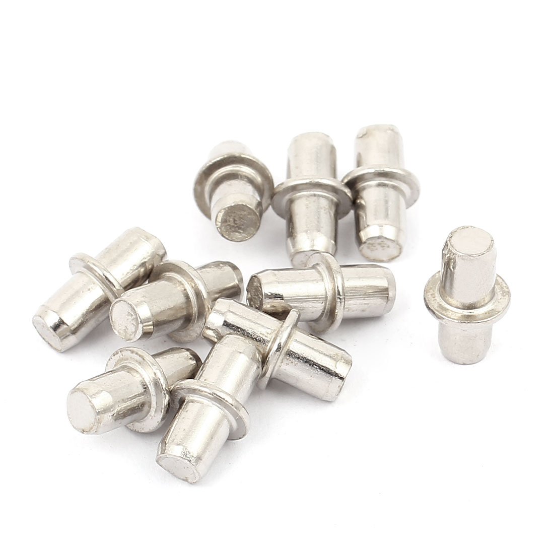 Sourcingmap 5mm x 13mm Cylindrical Shape Shelf Holder Support Pins Studs Silver Tone 10pcs