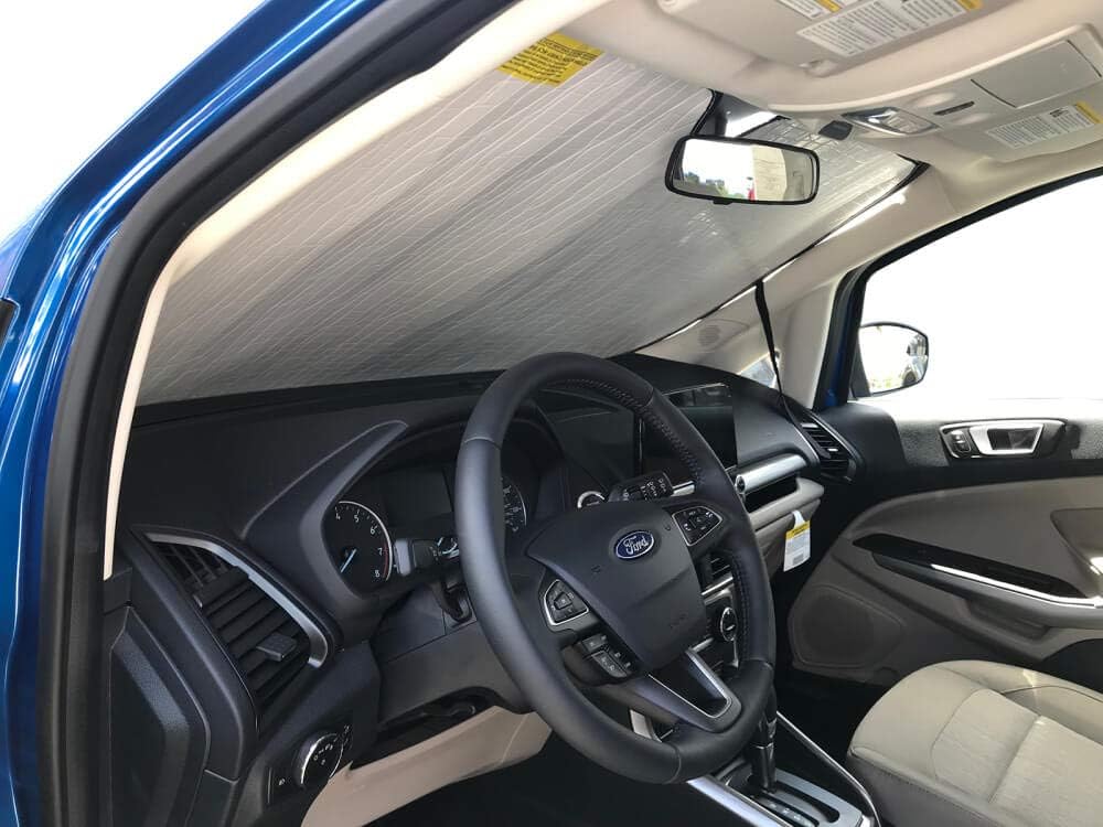 HeatShield, The Original Windshield Sun Shade, Custom-Fit for Ford EcoSport SUV 2018, 2019, 2020, 2021, 2022 Silver Series