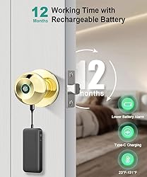 Fingerprint Door Lock, Smart Fingerprint Door Knob