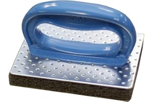 3M Scotch-Brite Professional Griddle Pad Holder Kit, 4 X 5.25, Blue/Steel, 1 Set