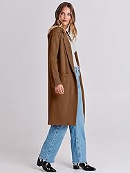 ANRABESS Long Cardigans for Women Lapel 2023 Fall