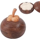 UNICRAFTALE Mangosteen Walnut Wood Passive Diffuser Essential Oils | Small Size,Brown Wood,For Car Home Office Bedroom,2.71x2.36 Inch,Decoration