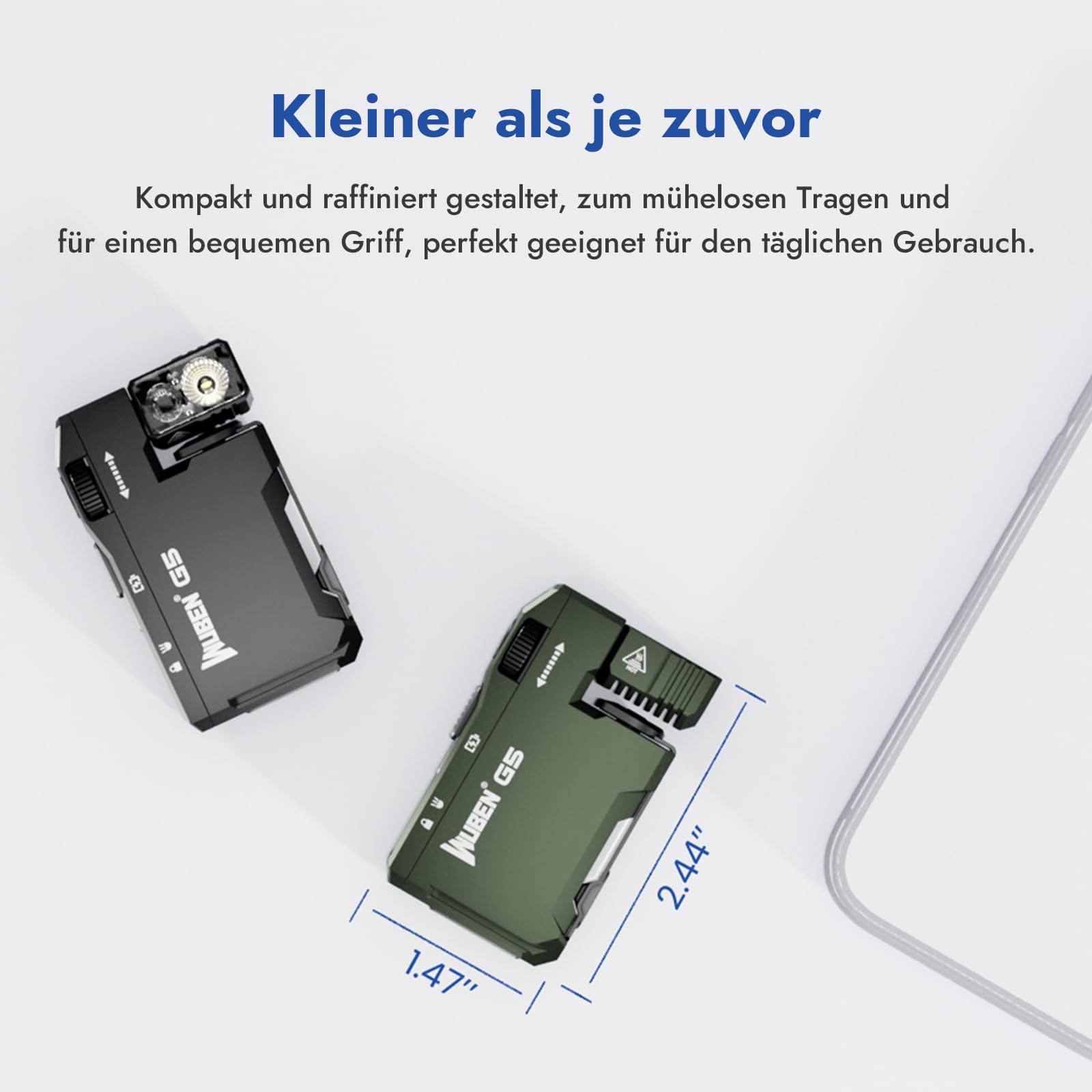 WUBEN G5 LED Taschenlampe Aufladbar - RGB Mini Schlüsselanhänger 400 Lumen, EDC Multifunktional Magnetische USB, 6 Modi Flashlight Wasserdicht für Camping Outdoor 3