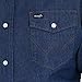 Wrangler Men's Big & Tall Western Work Shirt Firm Finish, Indigo Large Tall