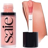 Saie Dew Liquid Blush for Cheeks - Hydrating Cream Blush Stick with a Blendable + Buildable Formula - Skincare Infused Dewy Cheek Tint for a Natural Flush - Glowy Makeup Essential - Rosy (.40 oz)