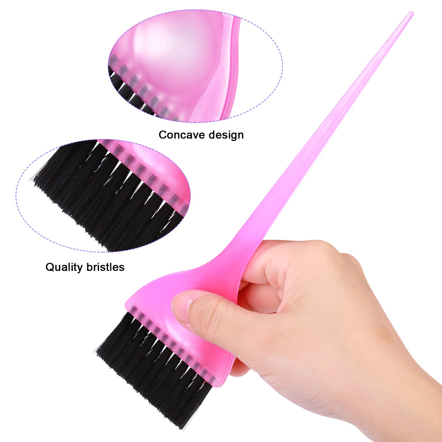 10 Pieces Hair Dye Tool Set, Include 4 Pieces Hair Dye Brush Hair Color Brush Bleach Dye Brush and 6 Pieces Hair Sectioning Clips Salon Clips for Salon Use and Home DIY Dyeing Styling : Beauty