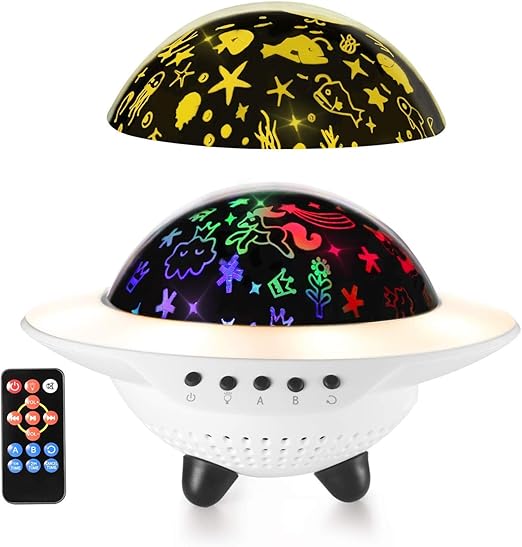 Lampe Projecteur Led Ohuhu Enfants Veilleuse Ufo Lumiere Lampe De Projecteur Bebe Veilleuse Avec Bluetooth Haut Parleur 9 Modes D Eclairage Pour Chambre Enfants Fete Cadeau Amazon Fr Luminaires Et Eclairage
