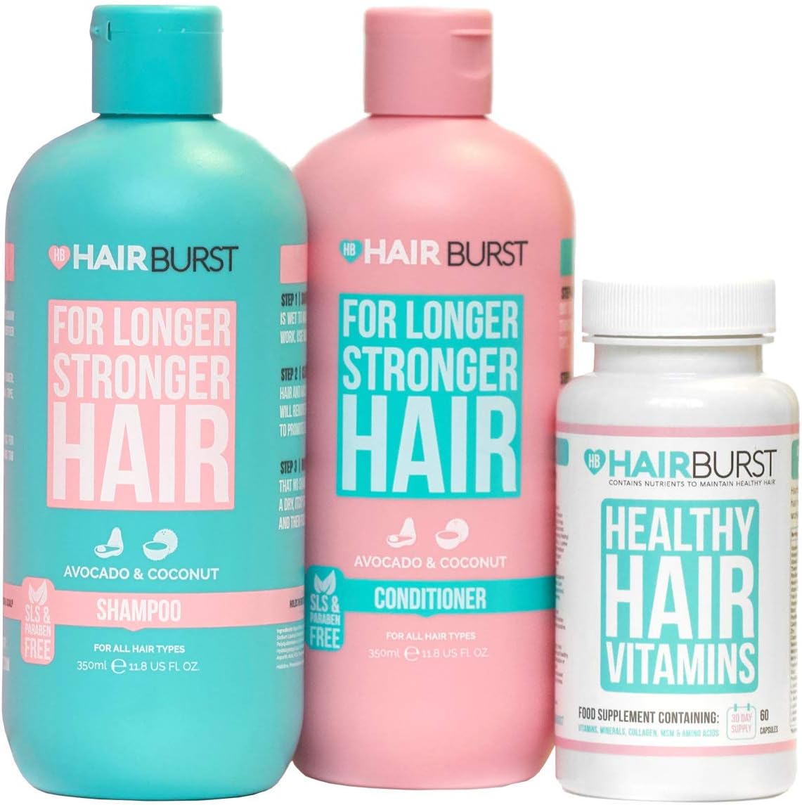 HAIRBURST Vitamins for Hair Growth One Month Supply 60 Capsules