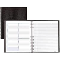 NotePro Undated Daily Planner, Black, 200 Pages,10 3/4 x 8-1/2 Inches