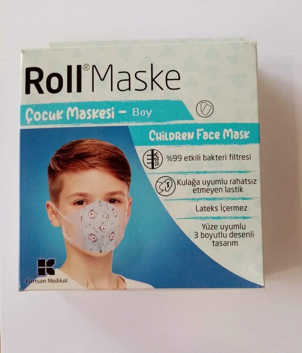 Basic Procedure Face Masks with Earloops, Polypropylene, Latex Free, for kids.