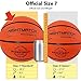 NIGHTMATCH Light Up LED Basketball - Official Size 7 - Extra Pump and Batteries - Glow in The Dark Basketball with Spare Batteries - Glow Basketball with 2 Bright LEDs for Teen Boys and Girls